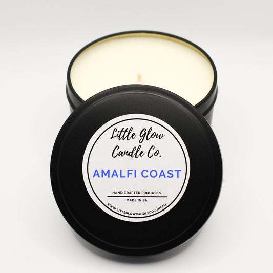 Amalfi Coast Black Tin Candle